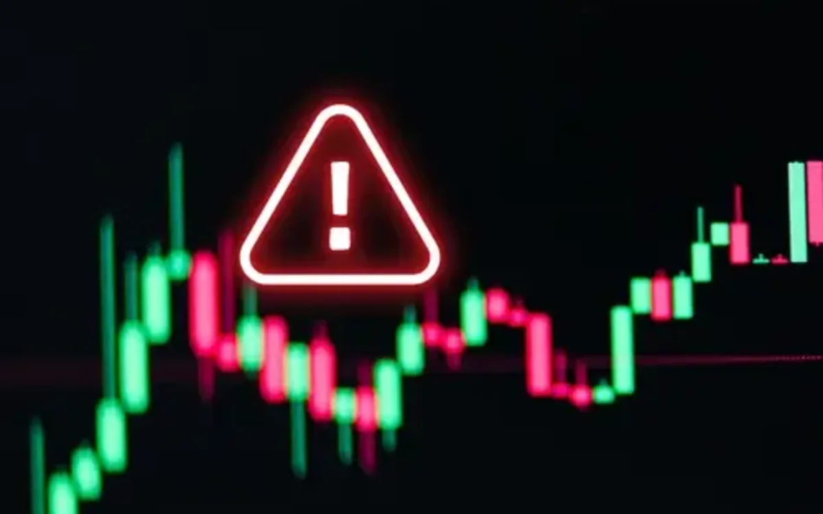 Market activity display with an operational alert